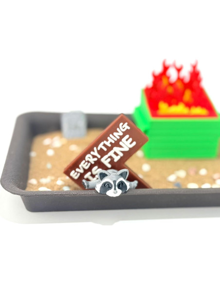 Kit Jardín Zen Mini Mapache Yxoiasg - Decoración de Oficina