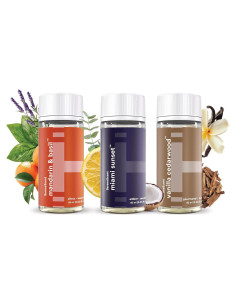 Aceites Esenciales Aromáticos Homedics 3-Pack 60ml - Albahaca, Atardecer, Cedro Vainilla