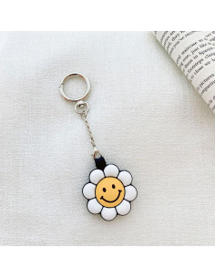 Funda Silicona Antirayaduras para AirTag Girasol Blanco 2