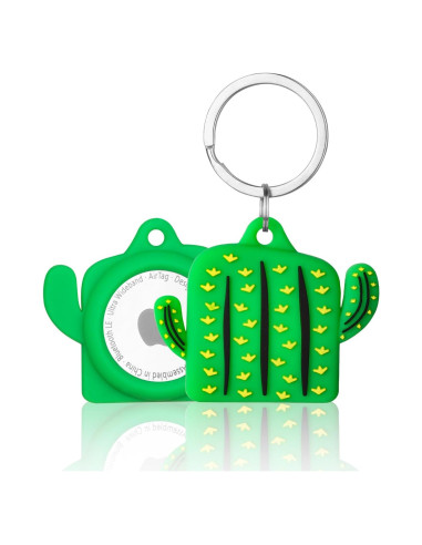Funda de Silicona para AirTag Siopwk - Diseño Anime Cactus