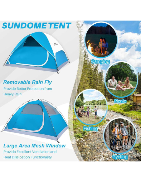 Tienda de Camping JELUCAMP JLP-TENT-8847 para 1-4 Personas