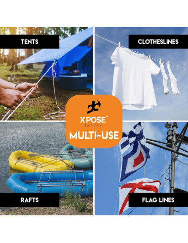 Cuerda de Nylon Reflectante 30.48 m Xpose Safety - Paquete de 2