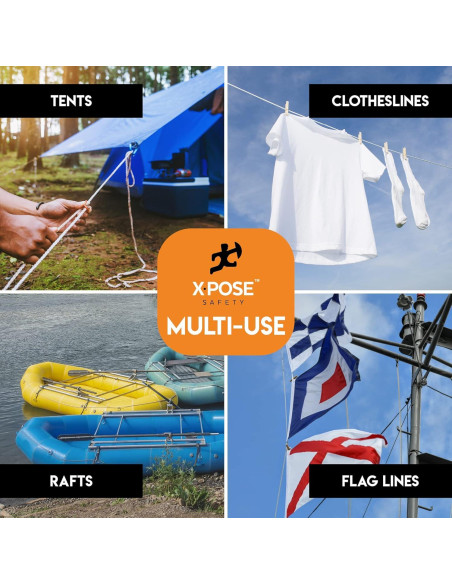 Cuerda de Nylon Reflectante 30.48 m Xpose Safety - Paquete de 2