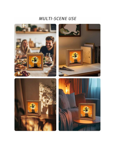 Caja de Luz Nocturna Táctil de Madera XEIN 11.5cm LED USB