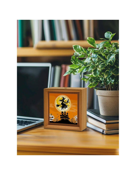 Caja de Luz Nocturna Táctil de Madera XEIN 11.5cm LED USB