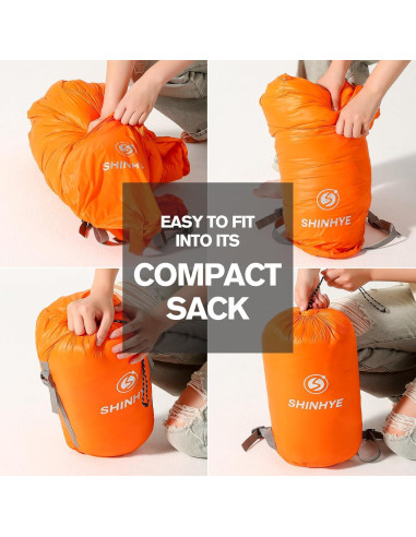 Saco de dormir ultraligero ShinHye 500g plumón 4-15C