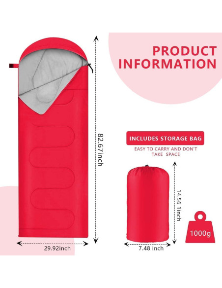 Saco de dormir PEAKTREND 3 estaciones impermeable 210x70cm