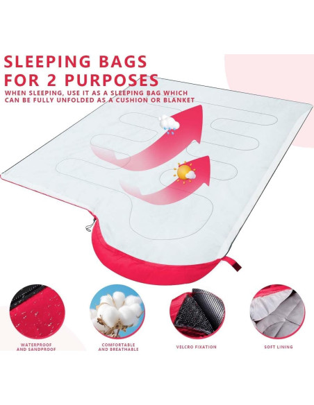 Saco de dormir PEAKTREND 3 estaciones impermeable 210x70cm
