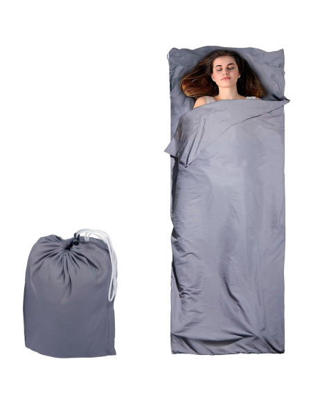 Forro de Saco de Dormir JASKFG SBL-1 Gris para 2 Personas