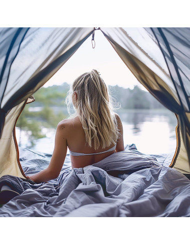 Forro de Saco de Dormir JASKFG SBL-1 Gris para 2 Personas