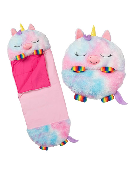 Happy Nappers Almohada y Saco de Sueño Mediano Unicornio 1.37m