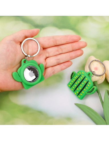 Funda de Silicona para AirTag Siopwk - Diseño Anime Cactus