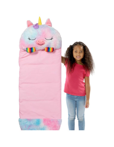 Happy Nappers Almohada y Saco de Sueño Mediano Unicornio 1.37m