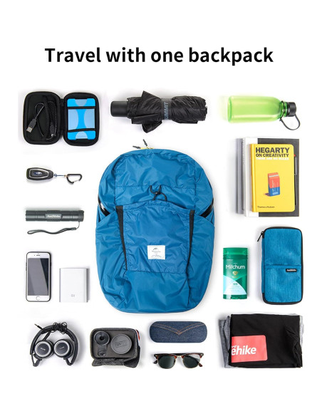 Mochila Ligera Impermeable Naturehike 22L Azul para Senderismo Mochila Ligera Impermeable Naturehike 22L Azul para Senderismo
