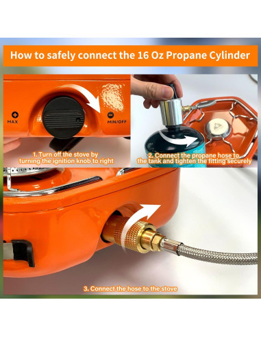 Estufa de Camping Cofiyard 1 Quemador Portátil 2.53 kW