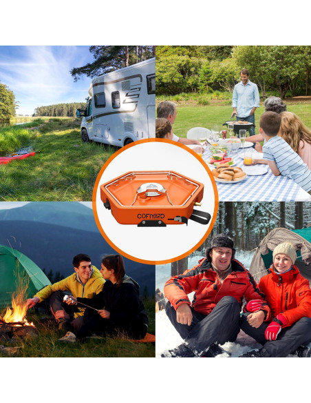 Estufa de Camping Cofiyard 1 Quemador Portátil 2.53 kW