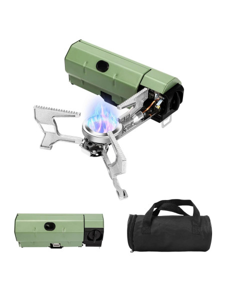 Estufa de Camping Portátil Hisencn 2600W Plegable y Compacta