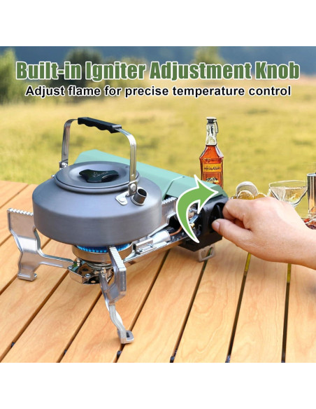 Estufa de Camping Portátil Hisencn 2600W Plegable y Compacta