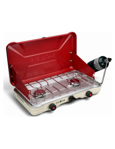 Estufa de Camping GasOne PS-2500RW Doble 22,000 BTU Roja