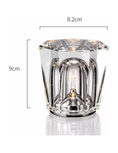 Lámpara de Mesa Recargable de Cristal CAOJLjiaxiang-2012 2