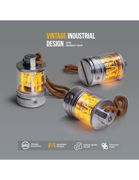 Lámpara de Camping LumiSummit Vintage Aluminio Regulable IPX4