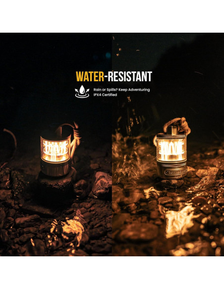 Lámpara de Camping LumiSummit Vintage Aluminio Regulable IPX4