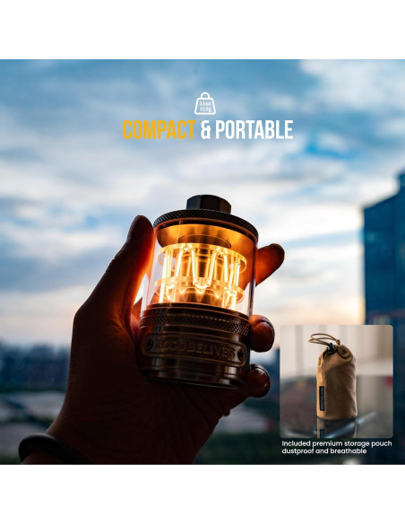 Lámpara de Camping LumiSummit Vintage Aluminio Regulable IPX4