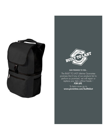 Mochila Enfriadora Aislada Picnic Time Zuma 20L Negra