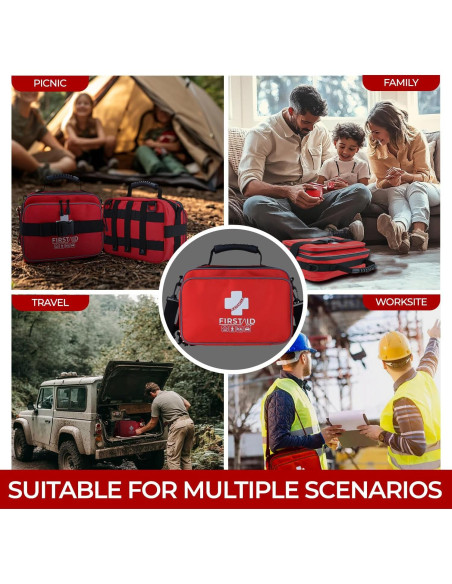 Kit de Primeros Auxilios Raismile 505 Piezas - Médico para Hogar y Viajes Kit de Primeros Auxilios Raismile 505 Piezas - Médico para Hogar y Viajes