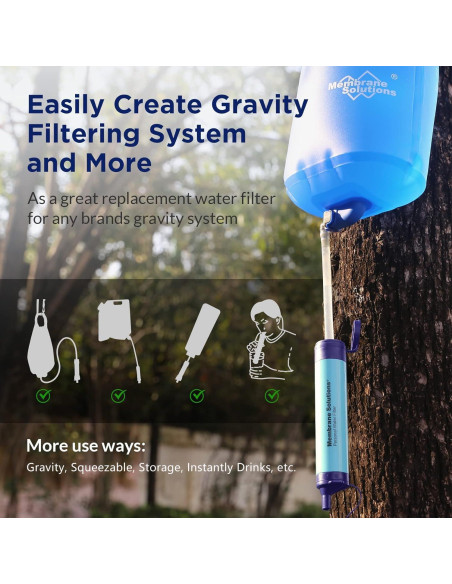 Filtro de Agua Portátil Membrane Solutions 5 Etapas 6L Azul