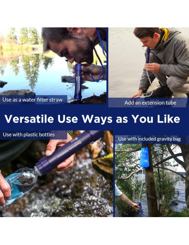 Filtro de Agua Portátil Membrane Solutions 5 Etapas 6L Azul