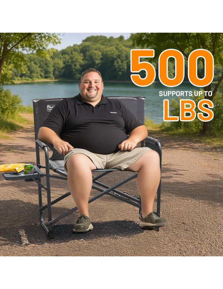 Silla de Camping Plegable Timber Ridge XXL Gris 227 kg Silla de Camping Plegable Timber Ridge XXL Gris 227 kg