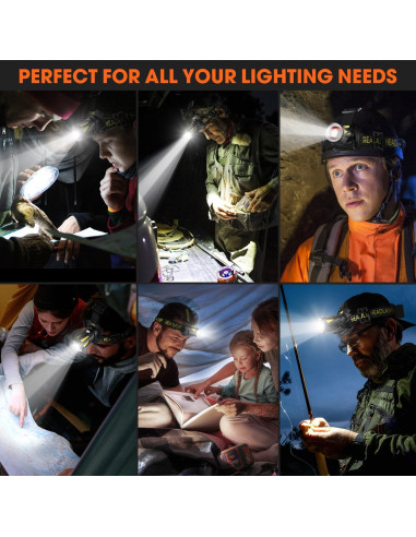 Linterna Frontal Recargable MAXME100 Explorer H6 9000mAh IP68