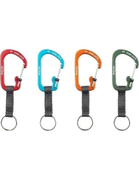 Llavero Mosquetón Nite Ize SlideLock Aluminio Naranja