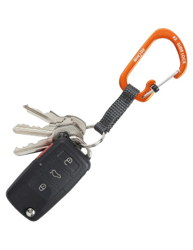 Llavero Mosquetón Nite Ize SlideLock Aluminio Naranja