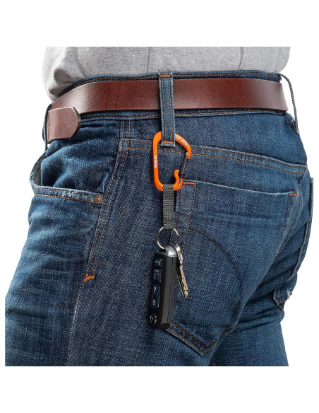 Llavero Mosquetón Nite Ize SlideLock Aluminio Naranja