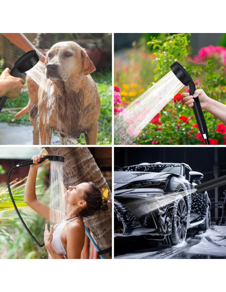 Ducha de Camping Portátil Spopal - Batería 10000mAh, 5 Velocidades, IPX8