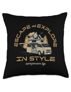 Cojín Decorativo Rústico Camping 45x45 cm Multicolor