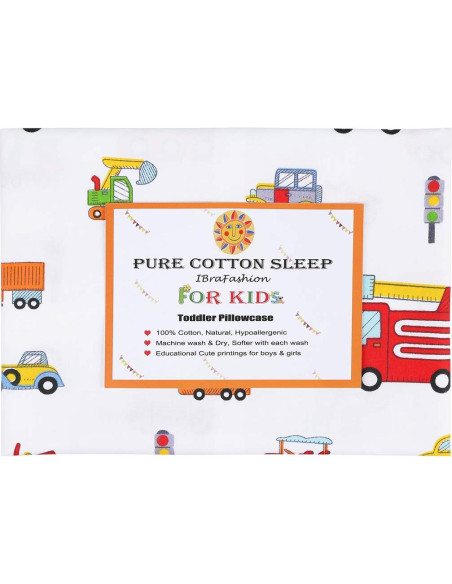 Funda de Almohada Infantil IBraFashion 100% Algodón 2 Piezas