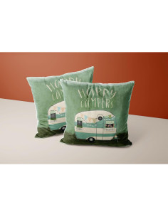 Funda de Almohada Decorativa TopXmai 45x45 cm Caravana Rústica 2