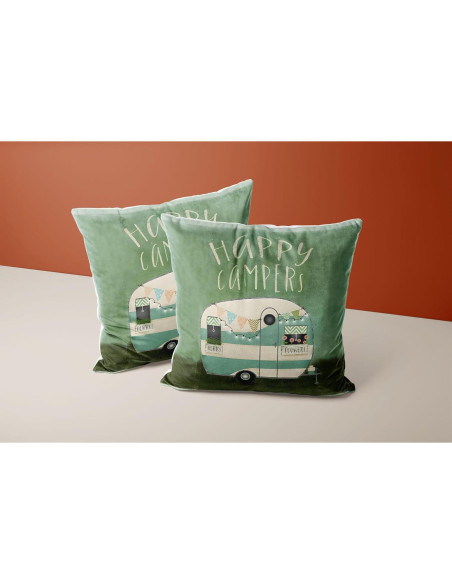 Funda de Almohada Decorativa TopXmai 45x45 cm Caravana Rústica