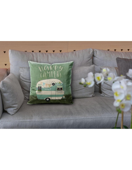 Funda de Almohada Decorativa TopXmai 45x45 cm Caravana Rústica