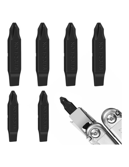 Paquete de 6 Puntas de Destornillador Leatherman - Phillips y Plana