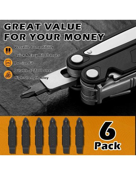 Paquete de 6 Puntas de Destornillador Leatherman - Phillips y Plana