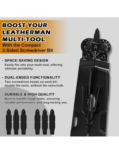 Paquete de 6 Puntas de Destornillador Leatherman - Phillips y Plana