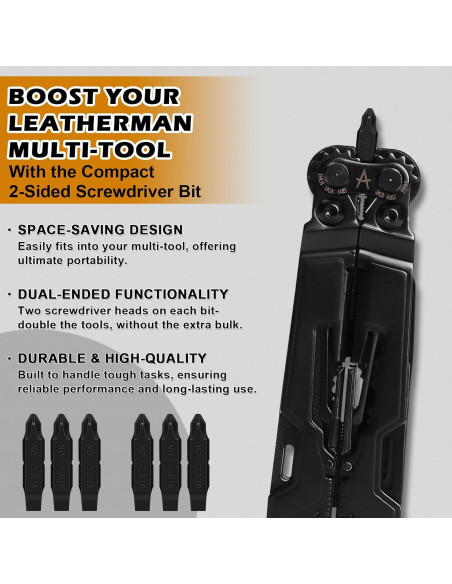 Paquete de 6 Puntas de Destornillador Leatherman - Phillips y Plana