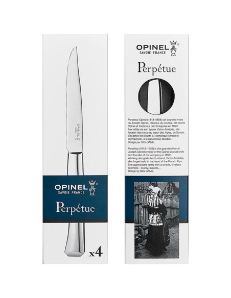 Juego de 4 Cubiertos Opinel Perpétue Acero Inoxidable Apto Lavavajillas