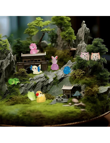 49 Figuras de Animales Miniatura Wezdopu Resina Decoración
