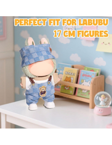 Conjunto de Ropa para Muñeca AICase 17cm 3 Piezas Oso Vaquero