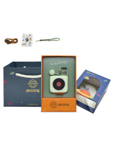 Altavoz Bluetooth MUZEN Botón Retro Verde Compacto 6.35cm